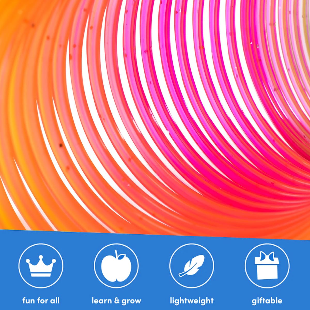 Liberty Imports 12 PCS Magic Rainbow Coil Springs - Small Colorful Neon Plastic Bulk Toys for Kids Birthday Party Favors, Goodie Bag Fillers, Party Prizes (2 Inches)