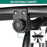 YITAHOME 3 Seater Canopy Swing Chair, 200KG Capacity, Black view 4
