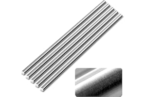 GMOTLSE 304 Stainless Steel Rod, 6mm Diameter, 12" Length, 5Pcs