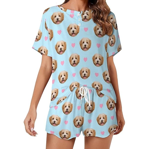 Pijamas Personalizadas M YESCUSTOM Conjunto De Pijama Corto De