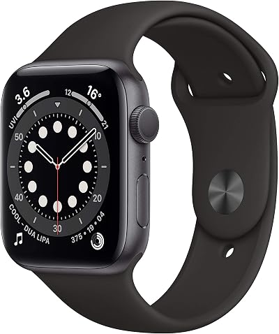 Apple Watch Series 6 GPS 44mm Space Gray Aluminum Black Sport Band
