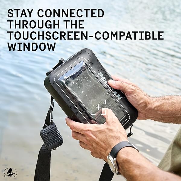 PELICAN MARINE WATERPROOF SLING BAG – CROSSBODY CHEST/SHOULDER BAG FOR MEN WITH ADJUSTABLE STRAP & TOUCHSCREEN COMPATIBLE PHONE COMPARTMENT – TRAVEL DAYPACK FOR CAMPING, HIKING, BIKING & MORE