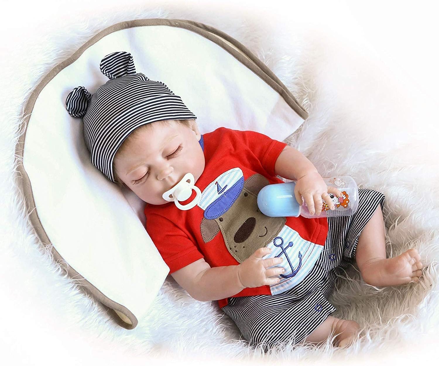 Prezzo LULU 56Cm Premie Bebes Reborn Dolls Bambola Realistica per Neonato Bambola Boneca in Silicone per Tutto Il Corpo Morbida Sorpresa di Natale Offerte