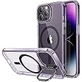 ESR for iPhone 14 Pro Max Case, Compatible with MagSafe, Built-in Camera Ring Stand, Military-Grade Protection, Magnetic Phone Case for iPhone 14 Pro Max, Classic Kickstand Case (HaloLock),Clear Purple