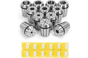 SILIVN 12PCS ER25 Spring Collet Set for CNC Engraving Machine & Milling Lathe Tool Workholding Engraving Collets