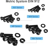 FandWay 720Pcs Bolts Nuts Set M3 M4 M5 M6 Hex Socket Cap DIN912 12.9 view 3