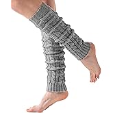 Causa Forcia Cable Knit Winter Leg Warmers for Women 80s Accessories Made in Turkey