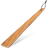 12 Inch Teak Wood Spatula, Kitchen Utensils for Cooking, Scraper Spurtle, Flat Wooden Turner, Flat Egg Flipper Spatulas, Cast Iron Stirrer, Eco-Friendly Wooden Kitchen Tools