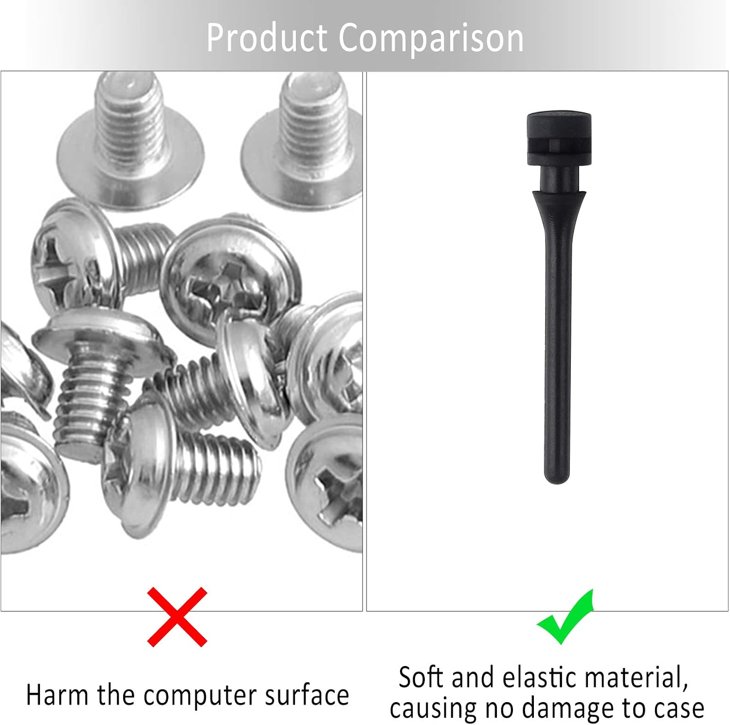 Ledoo Anti-vibration Fan Mount 50Pcs Case Fan Screw, PC Fan Anti-vibration Rubber, PC Anti-vibration Screw for PC Case Fan or PCU Fan (Black) - Image 5
