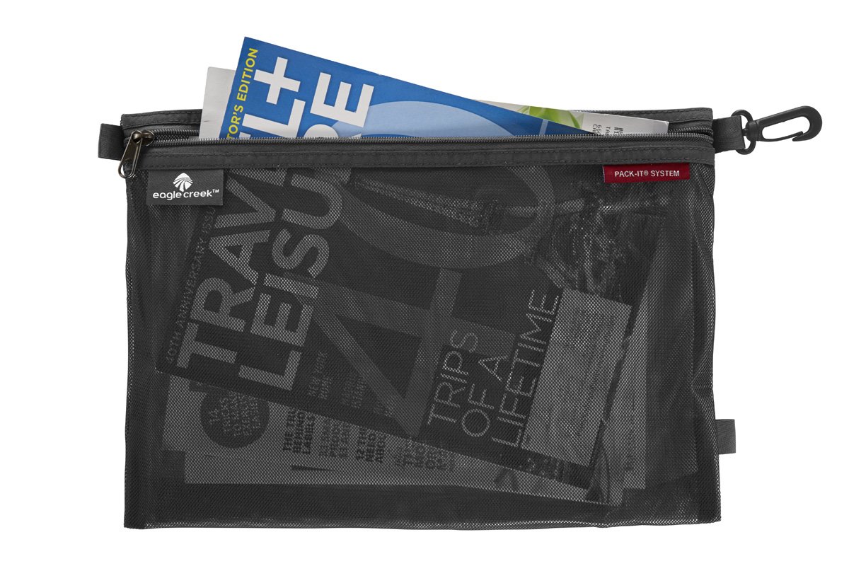 Eagle Creek Pack-It Original Suitcase Organizer Bags Set (3pcs) Made from Durable Water-Repellent Ripstop Fabric for Dry, Secure, Slim Packing, Black