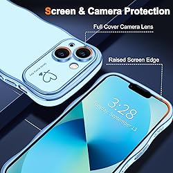 Hython for iPhone 13 Case Cute Curly Wave Frame