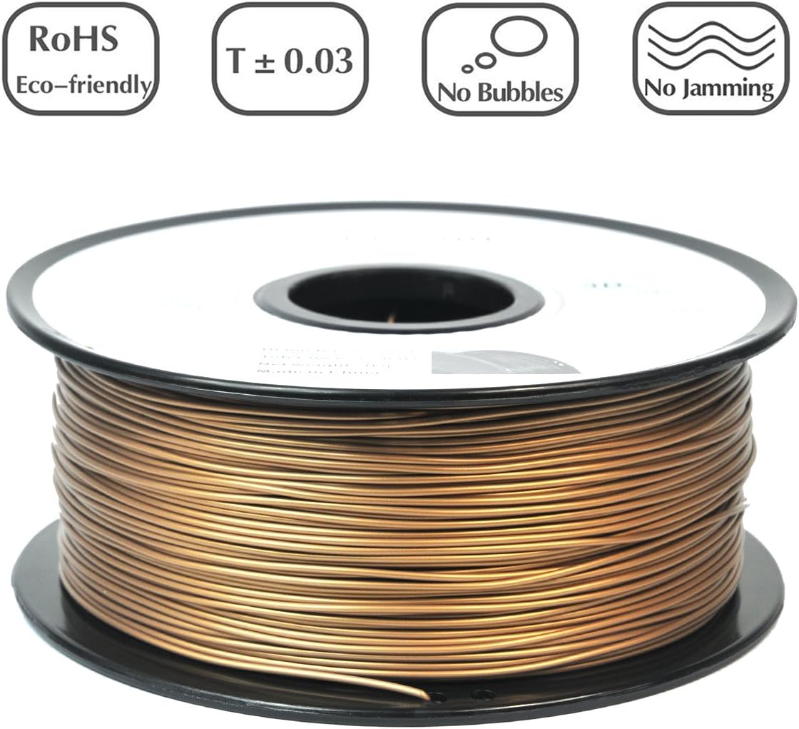 PRILINE PLA-1KG 1.75 3D Printer Filament, Dimensional Accuracy +/- 0.03 mm, 1kg Spool, 1.75 mm, Red Copper (Pantone Code:464C)