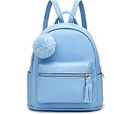 IHAYNER Mini Backpack Purse for Girls Teens Women Purses PU Leather Pom Backpack Shoulder Bag with Charm Tassel