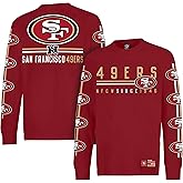 Ultra Game Men's NFL Official Super Soft Supreme Long Sleeve T-Shirt