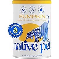Native Pet Organic Pumpkin for Dogs (8 oz) - All-Natural, Organic Fiber for Dogs - Mix with Water to Create Delicious Pumpkin