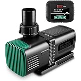 JEREPET 4800GPH Aquarium 36V DC Water Pump with Controller, 105W Submersible and Inline Return Pump for Fish Tank,Fountains,Sump,Hydroponic,Pond,Freshwater and Marine Water Use,25FT Max Lift