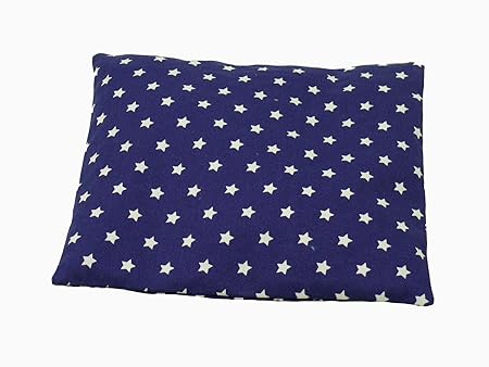 Fitzibiz Körnerkissen Stars aus 100% Baumwolle und Kirschkernfüllung, Sternchendruck 19x19cm (Dinkel-, Raps-, Weizen- oder Ki