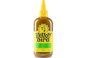 YELLOWBIRD FOODS Serrano Hot Sauce by Yellowbird - Serrano Pepper Sauce with Serrano Peppers, Cucumbers, and Lime - Plant-Based, Gluten Free, Non-GMO Hot Pepper Sauce - Homegrown in Austin - 9.8 oz