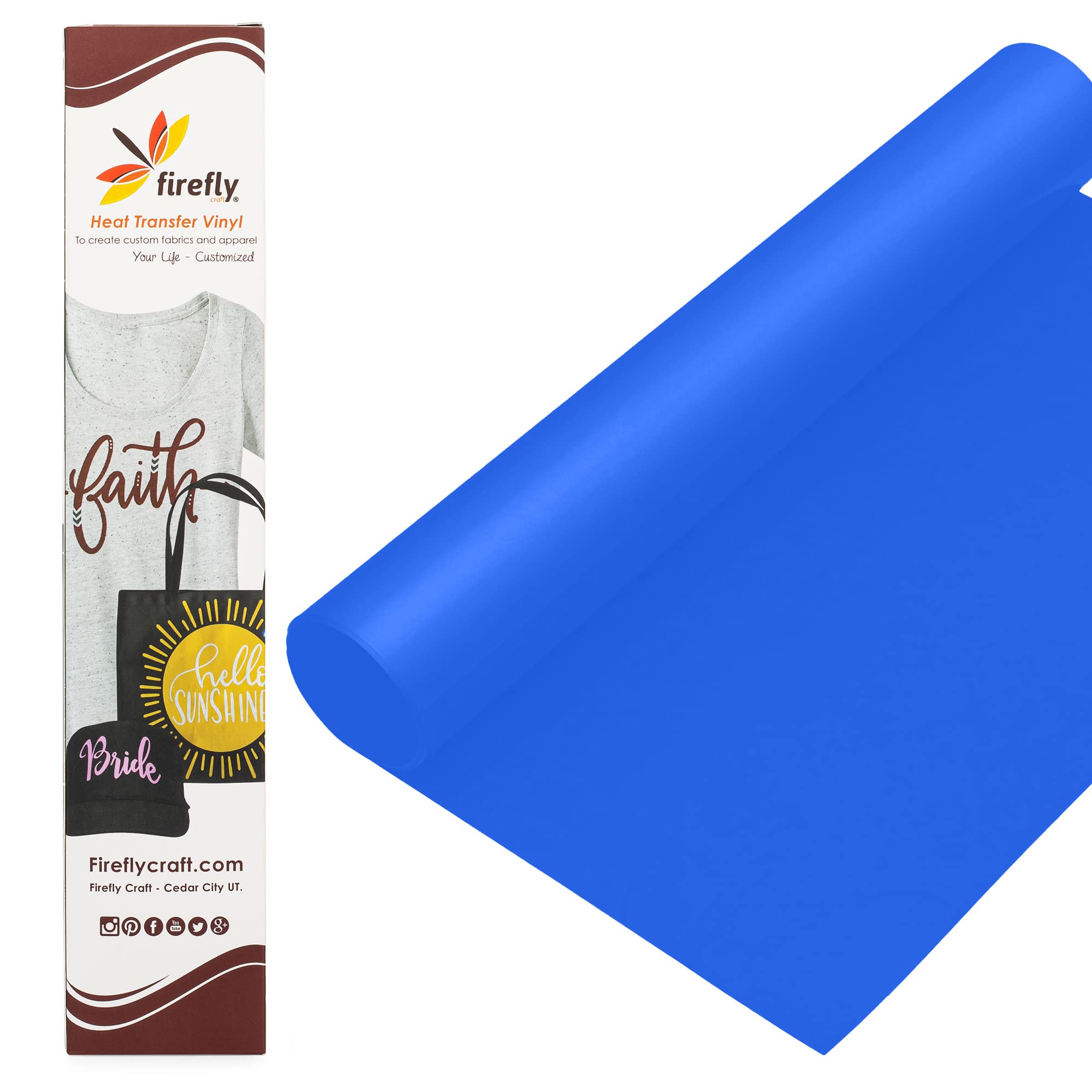 Firefly Craft - 3D Blue Heat Transfer Vinyl Sheets