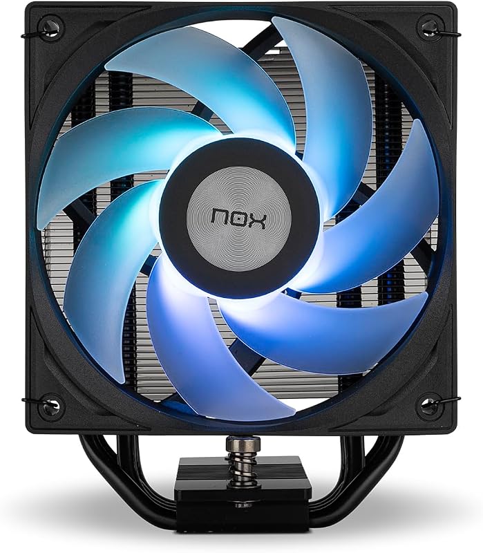 HUMMER R-400 ARGB Preto - Arrefecedor de ar do CPU, ventoinha PWM de 120mm, Iluminação ARGB, TDP 235W, 4 heatpipes, compatível com Intel/AMD, Silencioso e Eficiente, Preto
