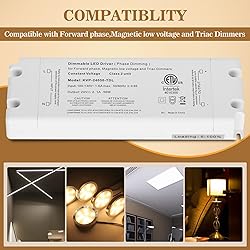 50W Dimmable LED Driver 24V, 120V AC to 24V DC