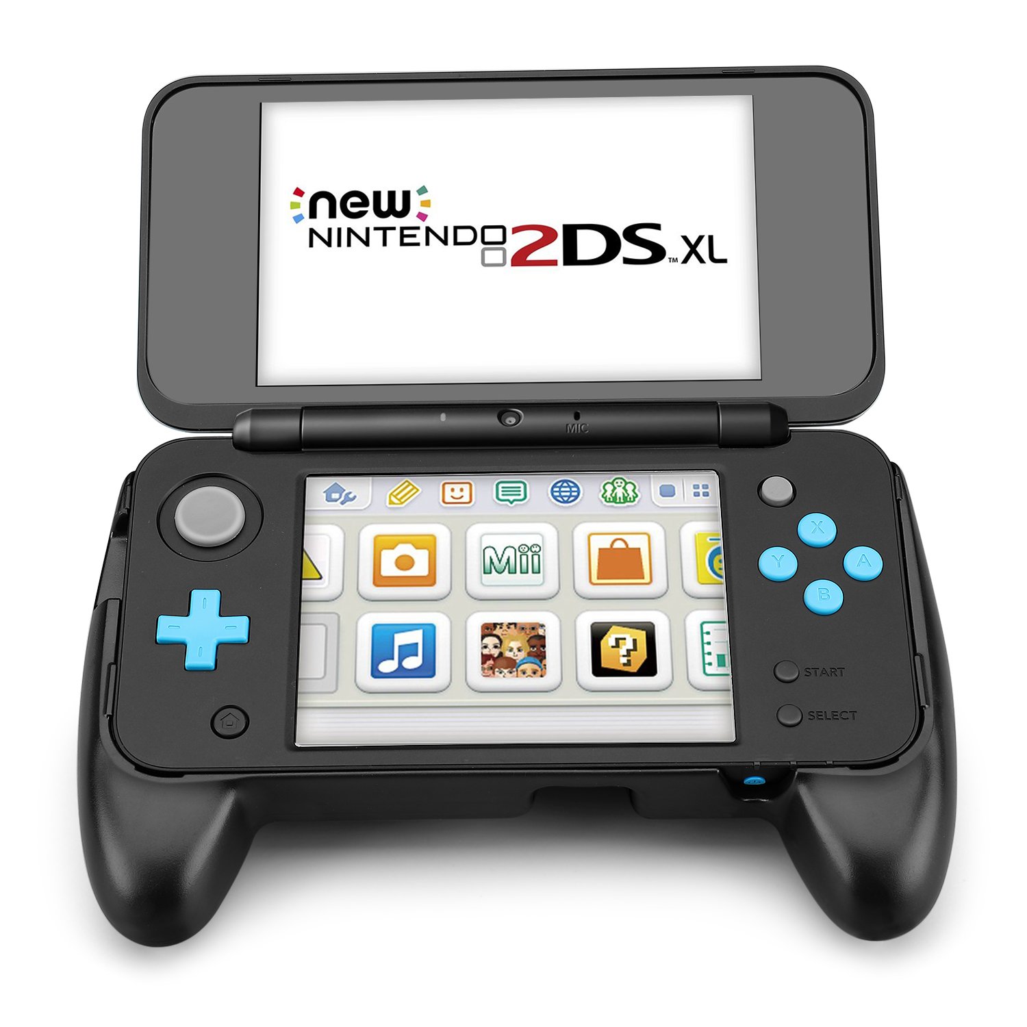 TNP New Nintendo 2DS XL Hand Grip Â– Protective Cover Skin Rubber Controller Grip Case Ergonomic Comfort Anti Slip Handle Console Grip with Kick-Stand for New Nintendo 2DS XL LL 2017 Model