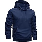 TACVASEN Sweatshirts for Mens Hoodies Fleece Lined Pullover Athletic Casual Lightweight Workout High Collar with Pockets