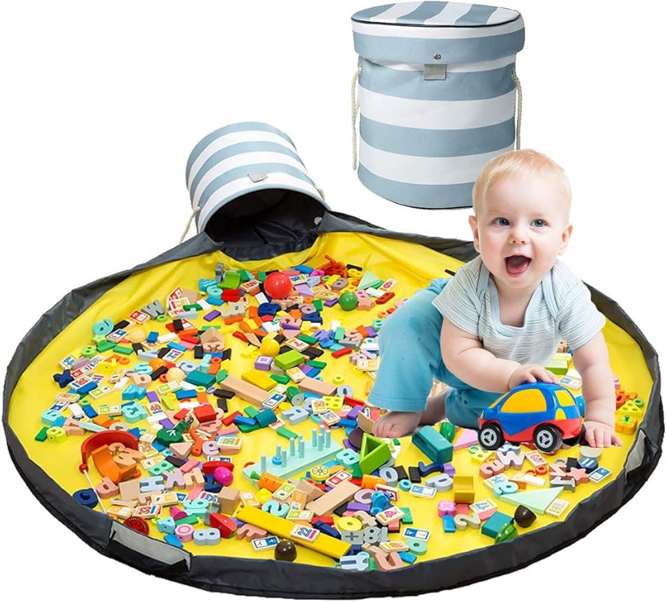 Cesta de almacenamiento de juguetes de juguete grande, plegable, bolsa