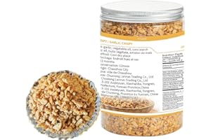 Crispy Fried Garlic 200g，garlic bread seasoning，crispy garlic used for Salad Toppings, Fried Onions - Ramen, Rice Seasoning