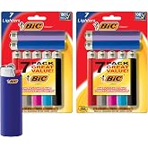BIC Maxi Pocket Lighter, Classic Collection, 14 Count Pack of Lighters | Durable Disposable Design, Up to 3,000 Lights, Pure Isobutane Fuel, Child-Resistant Safety, 50+ Quality Checks