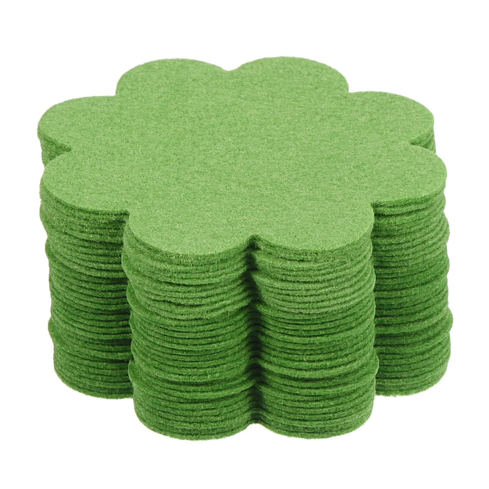 PATIKIL 3 Inch Plant Pot Hole Pad, 50 Pack Non-Woven Fabric Flower Shape Bonsai Bottom Soil Mat, Green