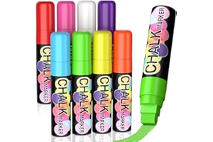 AKARUED Car Window Markers for Glass Washable: 8 Colors Car Markers Washable for Auto Windows with 15mm Wide Tips, Jumbo Liquid Chalk Marker Pen, Car Window Markers for Graduation Cars Decorations, Glass Sign