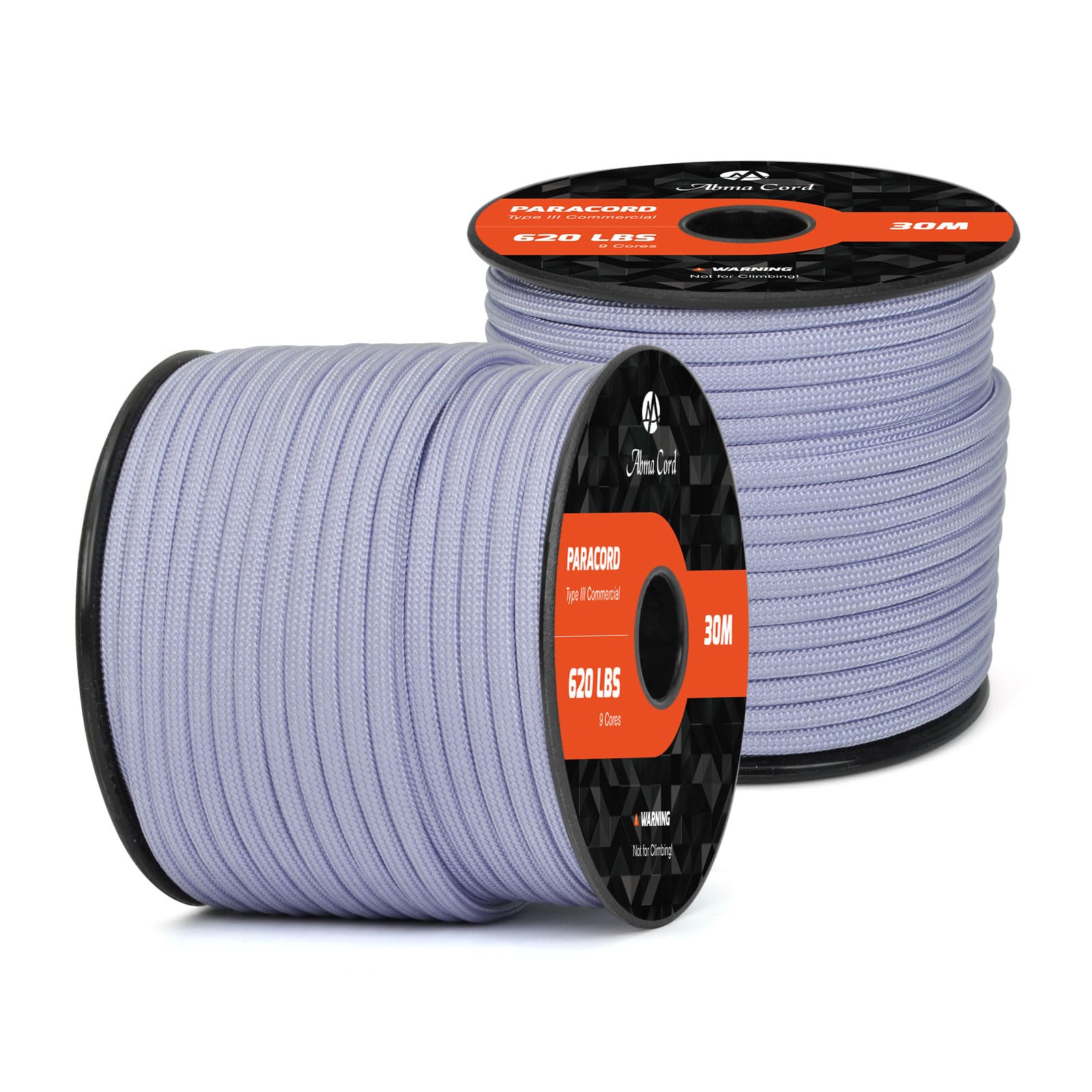 Abma Cord Paracord 620 lbs 4mm 9 Strands 100% Nylon 30M - Lavender purple