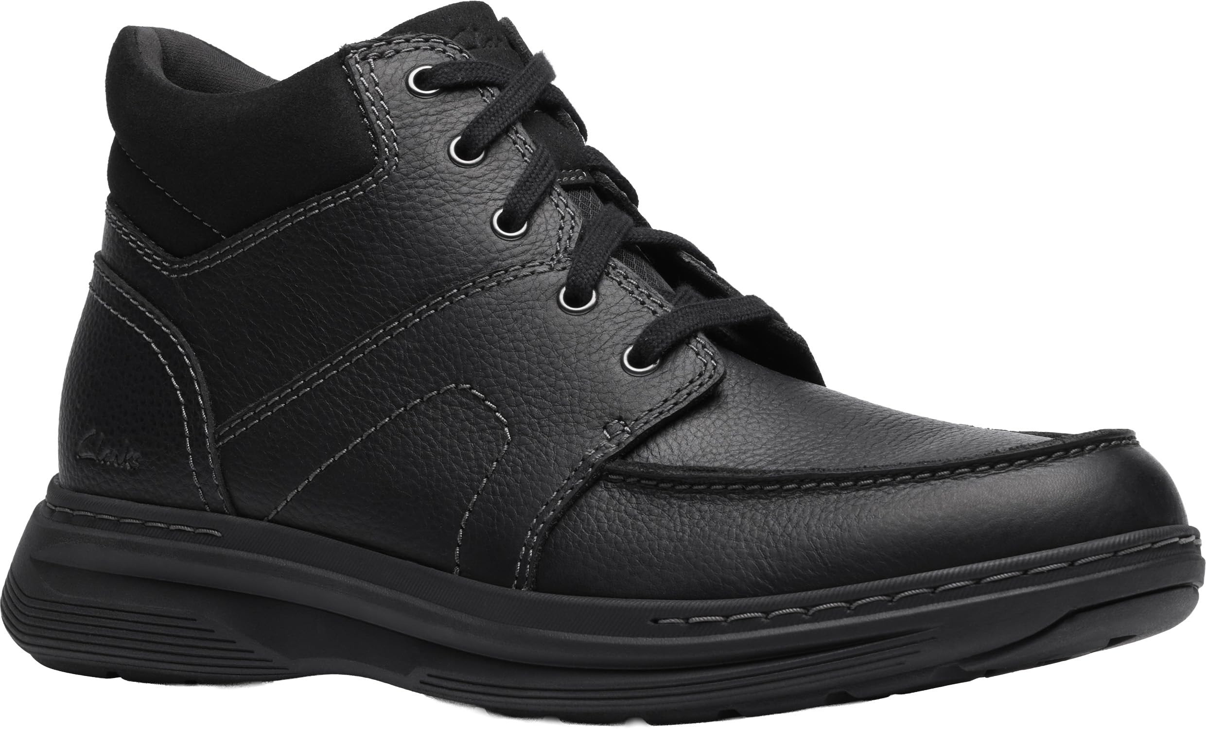 Clarks Men Craftwell Mid Black Tumbled Leather 11 Wide