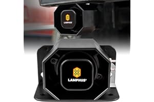 LAMPHUS Backup Sound Alarm for Pickup Truck [112dB] [SAE J994 Class A] [12V - 48V DC] [SoundAlert] Universal Reverse Back-Up Warning Beeper for Industrial Heavy Equipment Forklift Work Van Car Vehicle