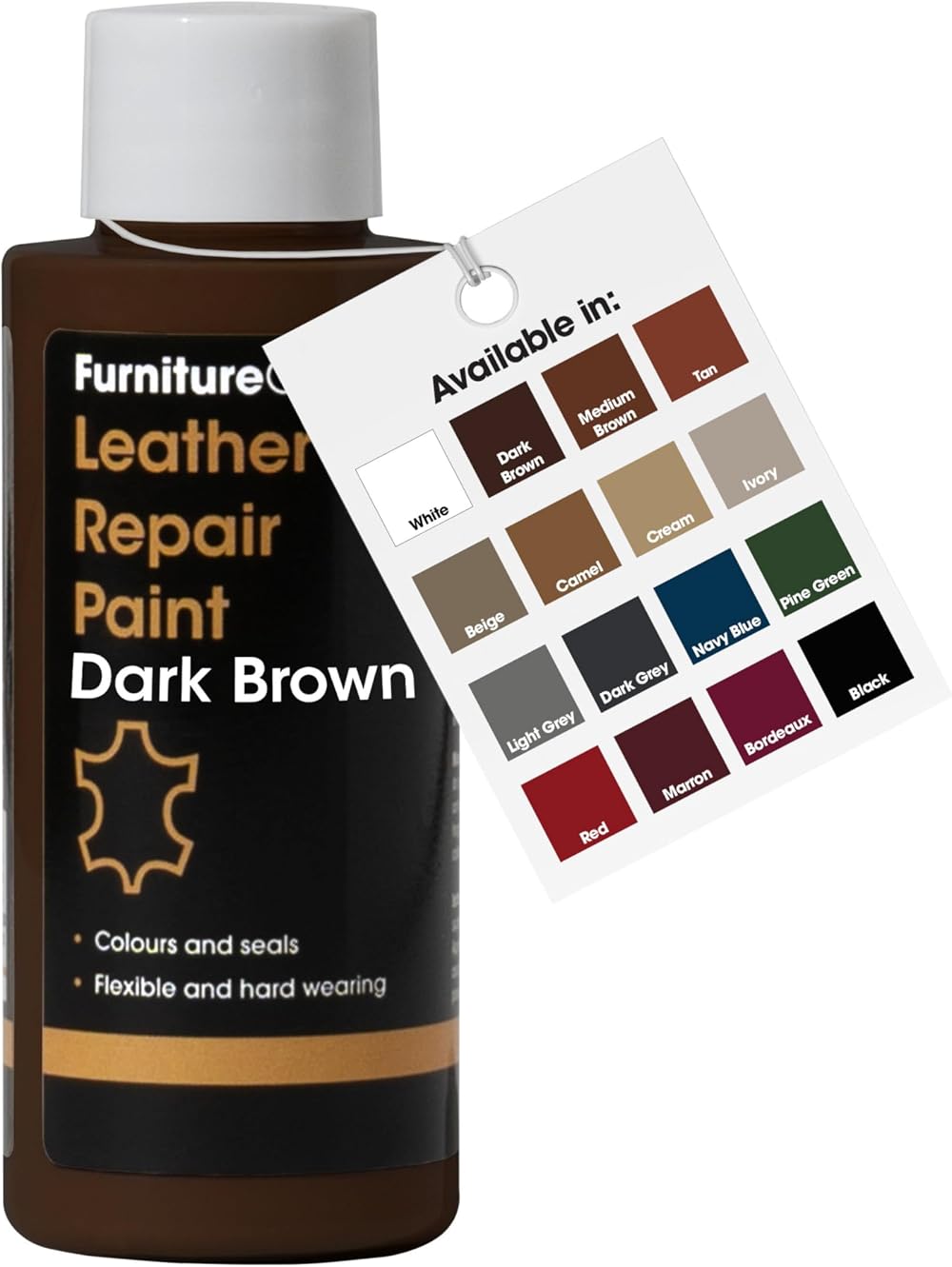 Furniture Clinic Leather Repair Paint & Dye Dark Brown 50ml