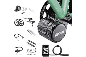 VARSTROM TSDZ8 48V750W Mid Drive Kit ,Upgraded 1056W Peak Power Torque Sensored Mid Drive Ebike Conversion Kit, Electric Bike Kit with Digital Display for 68-73MM Bottom Bracket Mountain Bike,Citybike,Tricycle
