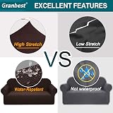 Granbest Premium Water-Repellent 1 Seater Armchair Slipcover Chocolate view 4