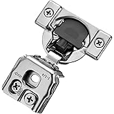 Soft Close Hinges for Kitchen Cabinet Hinges, 1-1/4 Inch Overlay, 2 Pack | 1 Pairs, self Closing Motion, Concealed Cabinet Fit, Stainless Steel, Satin Nickel, Hidden Hinges, for Face Frame Door