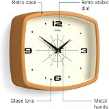 Jones Clocks Movie Wall Clock Mustard Yellow 25cm Mid-Century Retro view 6