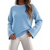 Cicy Bell Womens Oversized Crew Neck Sweater Fall Long Sleeve Knit Tops Trendy Casual Loose Fit Pullover Sweaters