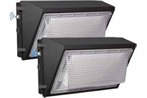TESOORDA LED Wall Pack Light with Dusk to Dawn Photocell,120W 15600LM 5000K Daylight ,AC100-277V Input,750W HPS/HID Equivalent, Waterproof Commercial Security Lighting for Warehouses, Garage,ETL Listed,2 Pack