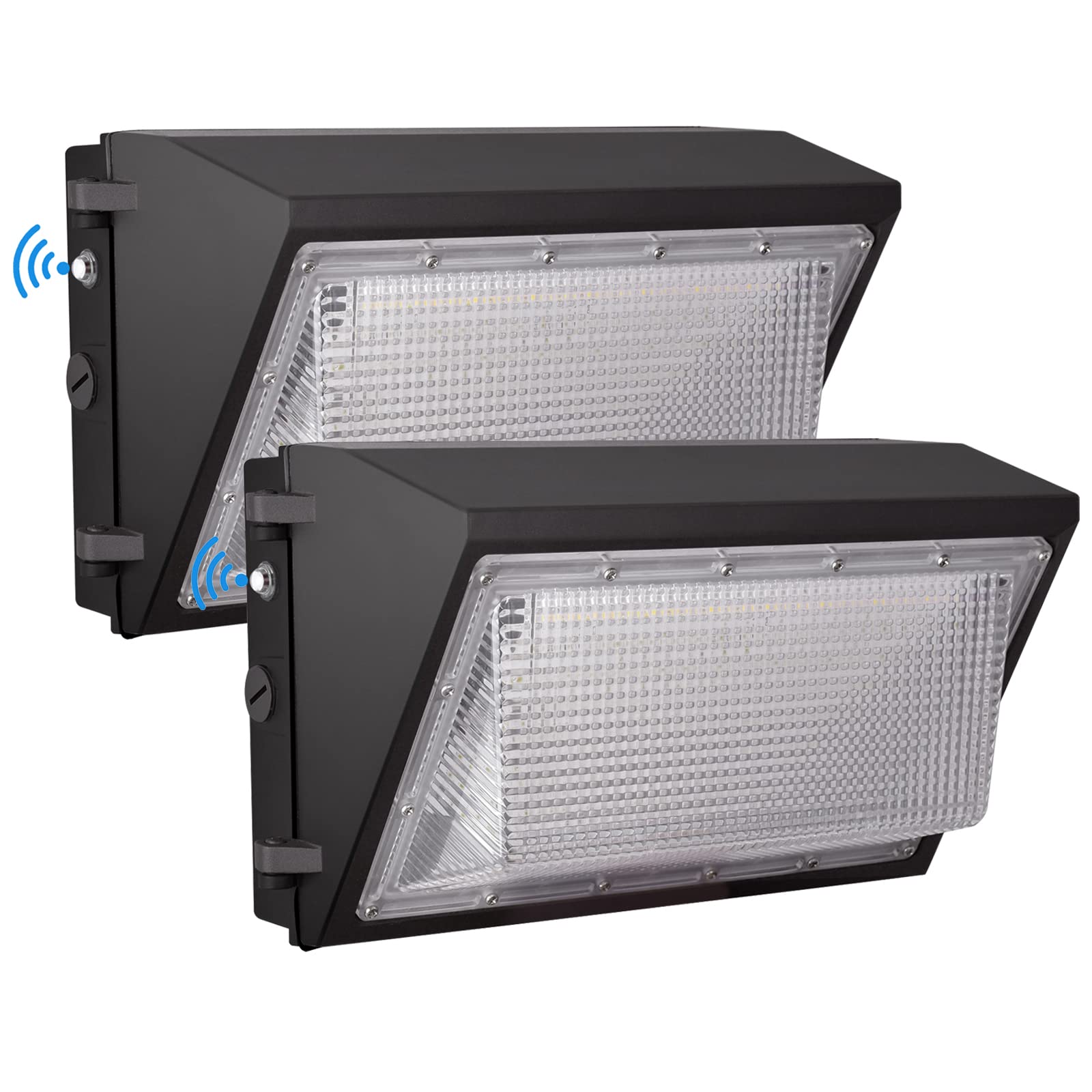 Photo 1 of LED Wall Pack Light with Dusk to Dawn Photocell,120W 15600LM 5000K Daylight ,AC100-277V Input,750W HPS/HID Equivalent, Waterproof Commercial Security Lighting for Warehouses, Garage,ETL Listed,2 Pack