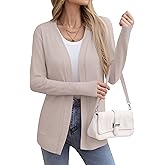 Bettysays Women's Long Sleeve Open Front Cardigan Casual Loose Lightweight Dusters Cardigans