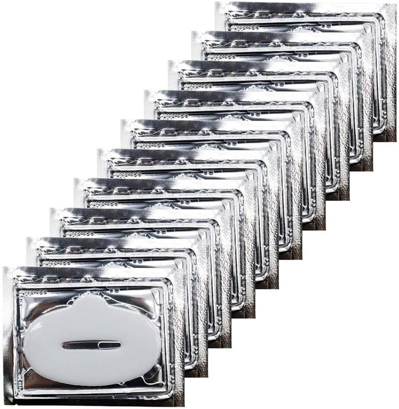 Permotary 30 Pieces Gel Collagen Lip Mask Crystal Lip Pads For Moisturizing, Anti-Wrinkle, Anti-Aging, Firms & Hydrates Lips,White