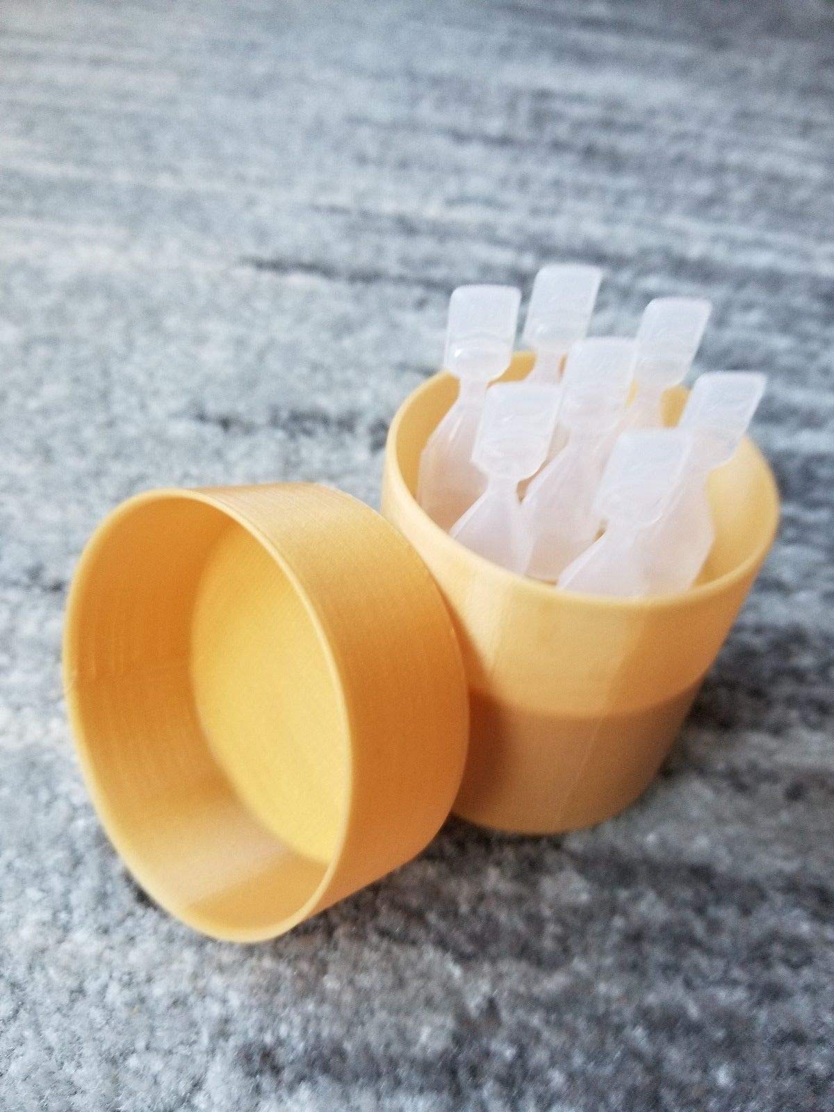 Photo 1 of Znet3D Eye Drops Holder & Storage w/lid, Holds 7 Single use Disposable vials (Gold)