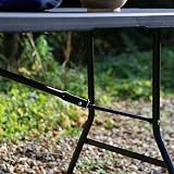 Harbour Housewares Rectangle Folding Trestle Table 180cm Black Outdoor view 7