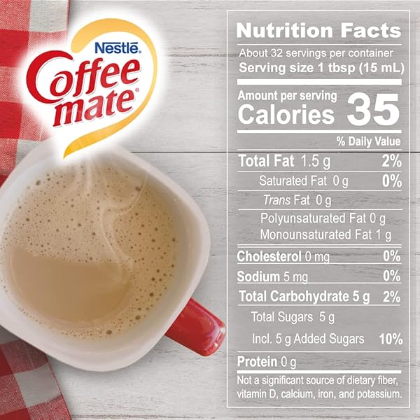 NESTLE COFFEE MATE FRENCH VANILLA COFFEE CREAMER LIQUID FOR WARM RICH FLAVORED COFFEE LACTOSE FREE GLUTEN FREE NON DAIRY CREAMER FOR UP TO 32 CUPS (16 OZ)