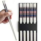 IQCWOOD Chopsticks, 5 Pairs Porcelain, High-grade