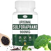900MG Liposomal Sulforaphane Supplement Broccoli Extract, Liver Supplement for Antioxidant, Digestion, Cellular Health 60 Capsules